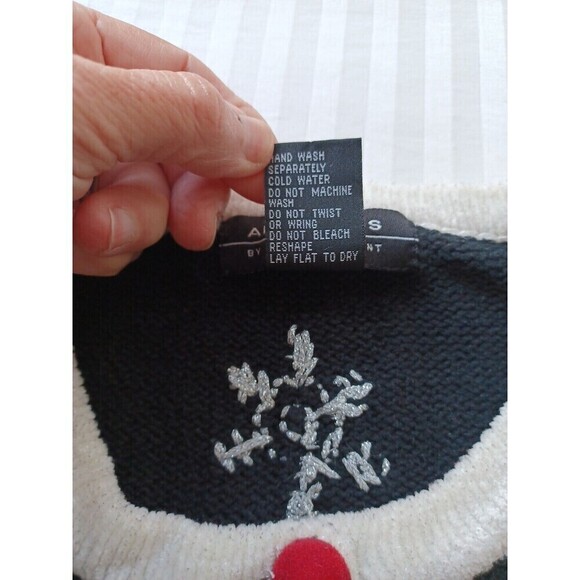 Holiday cardigan womens M Ugly Christmas novelty sweater snowmen winter classic - Picture 10 of 13